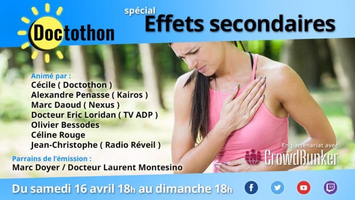 [16.04.2022] - REPLAY Live - Doctothon 2022 - Effets secondaires